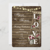 はしご素朴とライトがブルゴーニュを愛す結婚る 招待状 (正面)