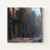 はしご迷信ハードカバー ノートブック (裏面)