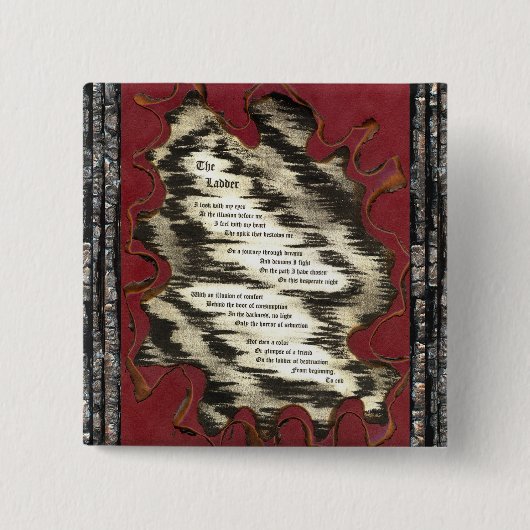 はしご 缶バッジ (正面)