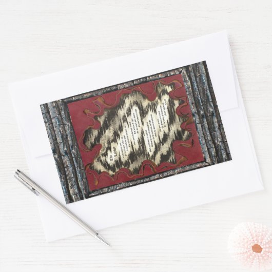 はしご 長方形シール (封筒)