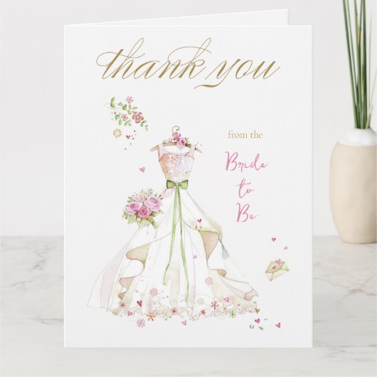 はしたない花嫁が開花中 未婚の花嫁 サンキューカード (正面)