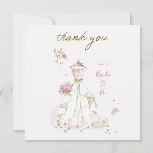 はしたない花嫁が開花中 未婚の花嫁 サンキューカード (正面)