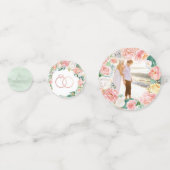 はじけるような夏の花をイメージした、恥ずかしそうに赤くなるウェディングシャワーのためのコンフェッティ コンフェッティ (裏面)