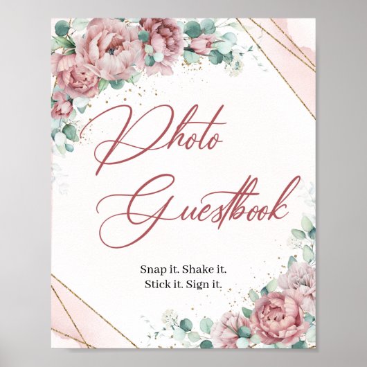 はじめてのフォトブックは、はずかしがり屋の花 ユーカリ ポスター (正面)