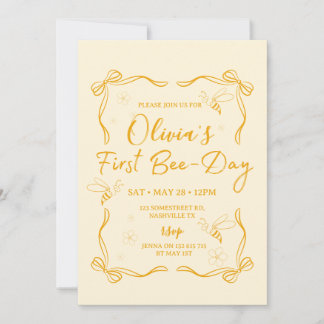 はじめてのBee-day バースデー招待状 招待状