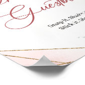 はじめて見るような、はずかしそうな、ユーカリの花の写真 ゲストブックゲーム ポスター (角)