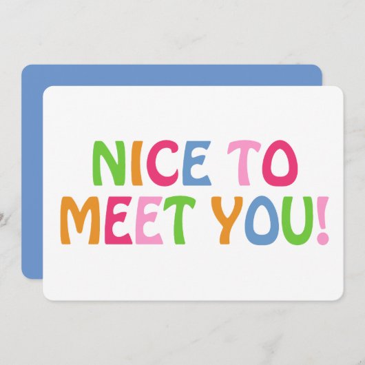 はじめまして引用文モダン可愛ミニマルい サンキューカード (正面/裏面)