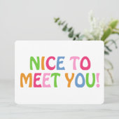 はじめまして引用文モダン可愛ミニマルい サンキューカード (スタンド正面)