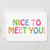 はじめまして引用文モダン可愛ミニマルい サンキューカード (正面)