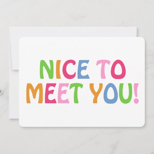 はじめまして引用文モダン可愛ミニマルい サンキューカード (正面)