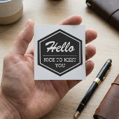 はじめまして |モダンシンプルスタイリッシュ スクエア名刺