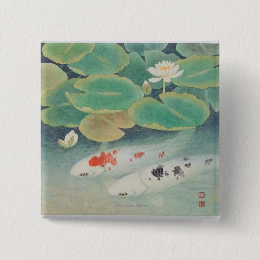 はすの下のカップル 缶バッジ (正面)