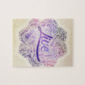 はすの感動的でやる気を起こさせるな単語の雲の芸術 ジグソーパズル (横)