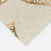 はすの生命の花-パステル調の金およびキャンバス フリースブランケット (角)