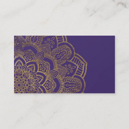 はすの紫色の金霊気の治療の記号 名刺 (裏面)