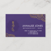 はすの紫色の金霊気の治療の記号 名刺 (正面)