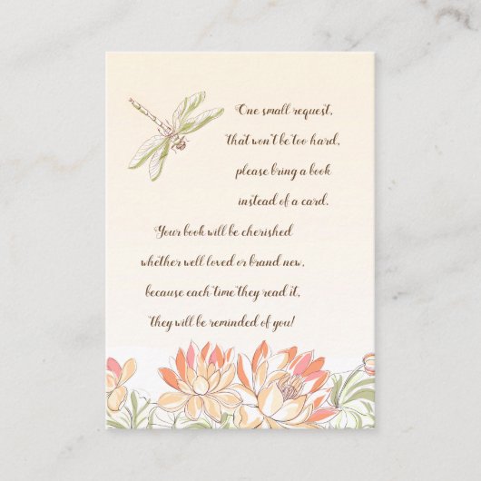 はすの花およびドラゴンのはえ本の要求カード エンクロージャーカード (正面)