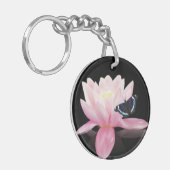 はすの花および蝶キーホルダー キーホルダー (正面左)