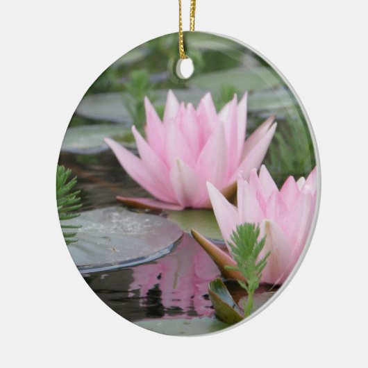 はすの花か《植物》スイレン セラミックオーナメント (左)