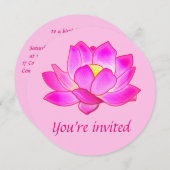 はすの花との誕生会のヨガ 招待状 (正面/裏面)