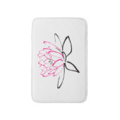 はすの花のスケッチ バスマット (正面縦)