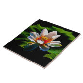 はすの花のデザインの装飾的なタイル タイル (側面)