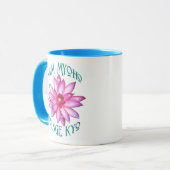 はすの花のデザインのNam Myoho Renge Kyo マグカップ (正面左)