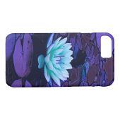 はすの花のモノグラムのな紫色のターコイズの花柄 Case-Mate iPhoneケース (裏面(横))