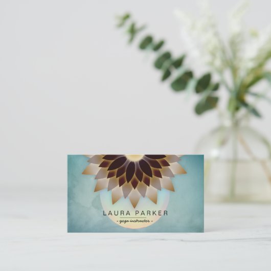 はすの花のヨガのインストラクターの黙想のホリスティック 名刺 (スタンド正面)
