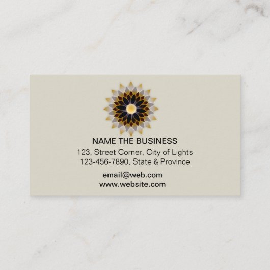 はすの花のヨガのインストラクターの黙想のホリスティック 名刺 (裏面)