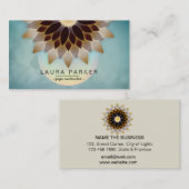 はすの花のヨガのインストラクターの黙想のホリスティック 名刺 (正面/裏面)