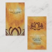 はすの花のヨガのインストラクターの黙想のホリスティック 名刺 (正面/裏面)