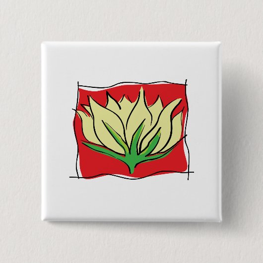 はすの花のヨガ 缶バッジ (正面)
