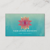 はすの花のロゴのヨガ 名刺 (正面)