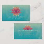 はすの花のロゴのヨガ 名刺 (正面/裏面)