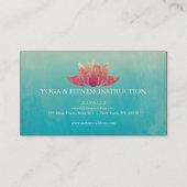 はすの花のロゴのヨガ 名刺 (裏面)