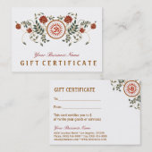 はすの花のロゴOMの記号のギフト券 割引カード (正面/裏面)