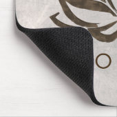 はすの花の水彩画の治療のヨガのホリスティック マウスパッド (コーナー)