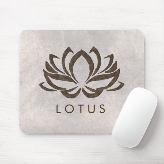 はすの花の水彩画の治療のヨガのホリスティック マウスパッド (マウス)