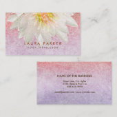 はすの花の水彩画の治療の黙想のヨガ 名刺 (正面/裏面)