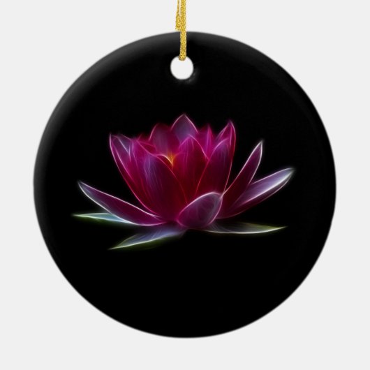 はすの花の水生植物 セラミックオーナメント (裏面)