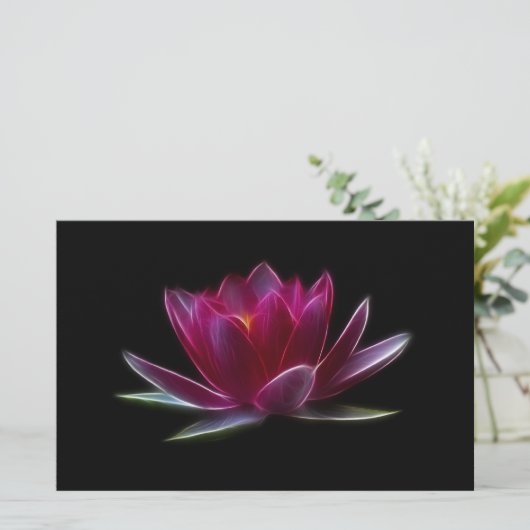 はすの花の水生植物 便箋 (スタンド正面)