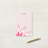 はすの花の花の寄宿生のプリント ポストイット (デスク上)