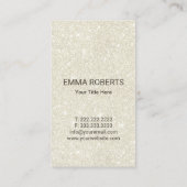 はすの花の金ゴールドの三角形のエレガントなアイボリーのグリッター 名刺 (裏面)