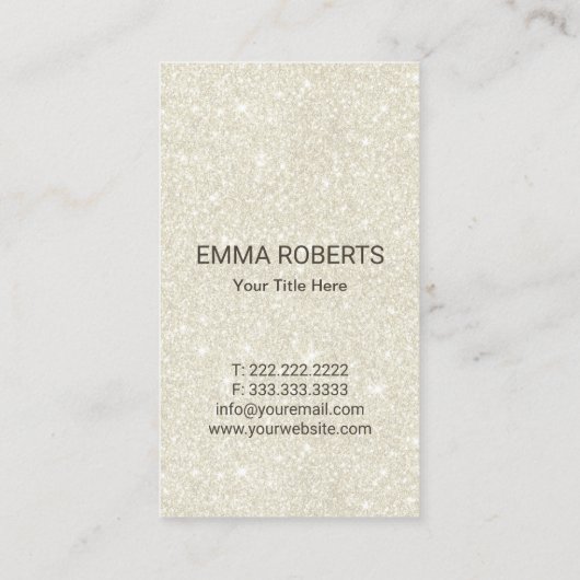 はすの花の金ゴールドの三角形のエレガントなアイボリーのグリッター 名刺 (裏面)