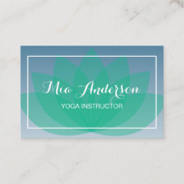 はすの花の青緑はBussinesカードをリラックスします 名刺