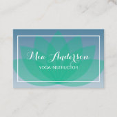 はすの花の青緑はBussinesカードをリラックスします 名刺 (正面)