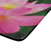 はすの花の鮮やかな水彩画 カッティングボード (角)