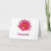 はすの花の"ナマステ"のヨガのギフト カード (正面)