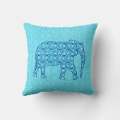 はすの花象-ターコイズ クッション (裏面)